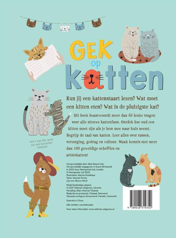 Gek op katten achterkant