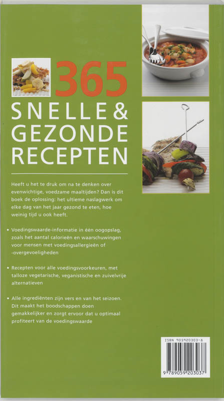 365 snelle & gezonde recepten achterkant