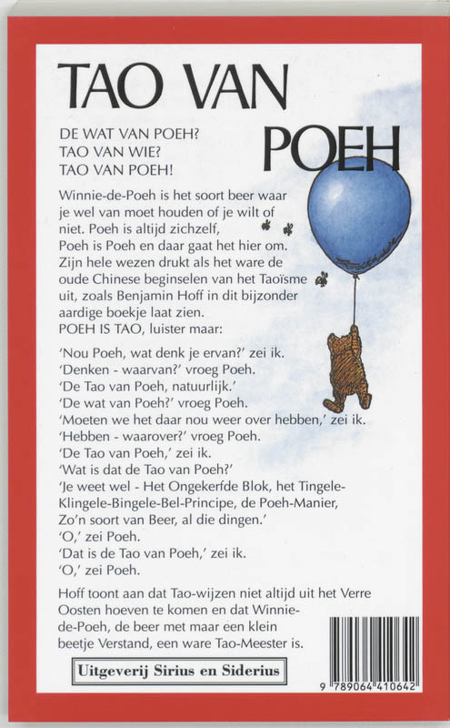 Tao van Poeh Tao van Poeh achterkant