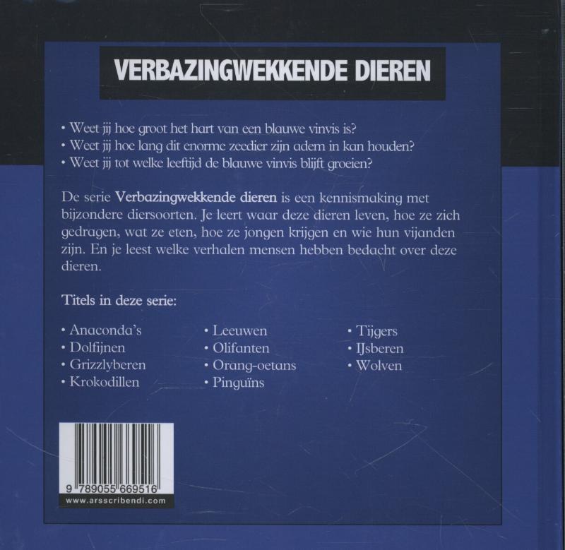 Verbazingwekkende dieren - Blauwe vinvis achterkant