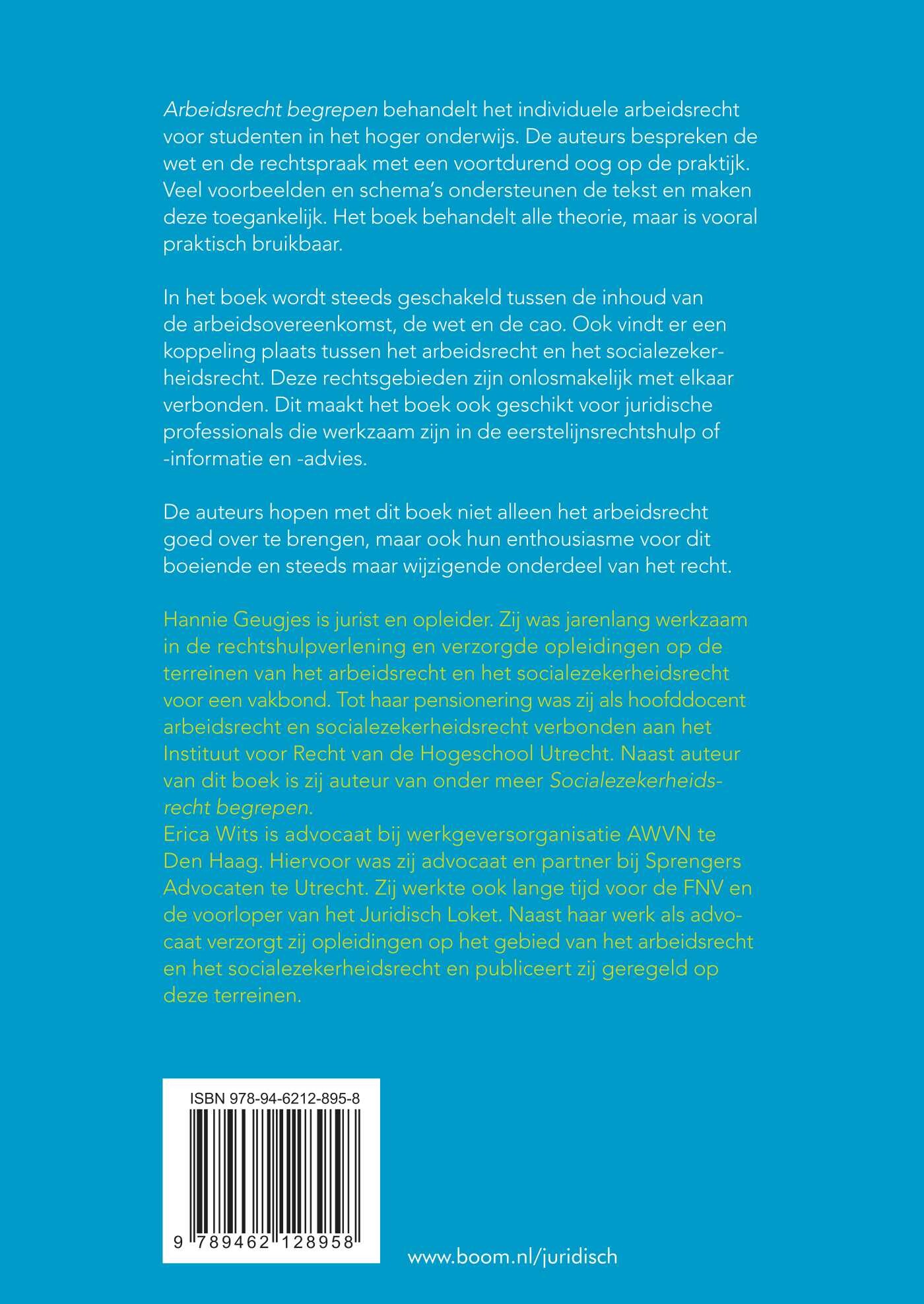 Arbeidsrecht begrepen / Recht begrepen achterkant