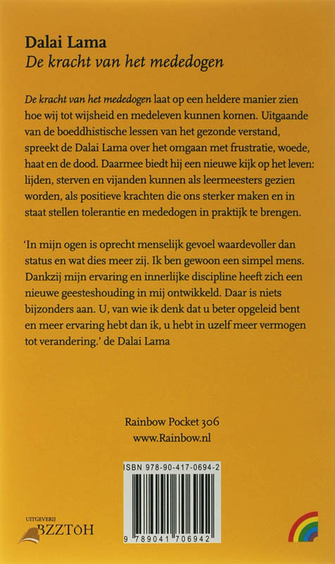 De kracht van het mededogen / Rainbow pocketboeken / 306 achterkant