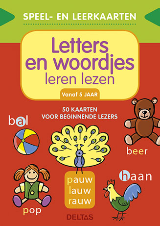 Speel- en leerkaarten - Letters en woordjes leren lezen (+5 j.)