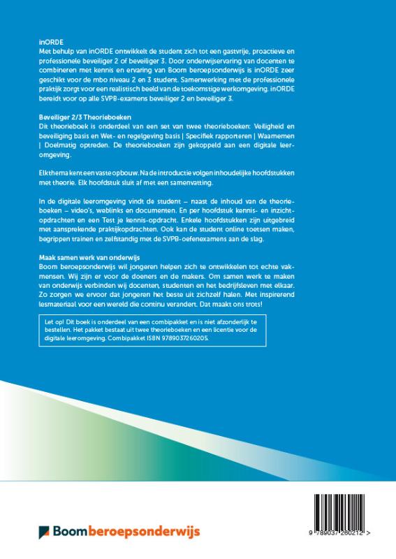 Beveiliger 2 | theorieboek bij combipakket achterkant
