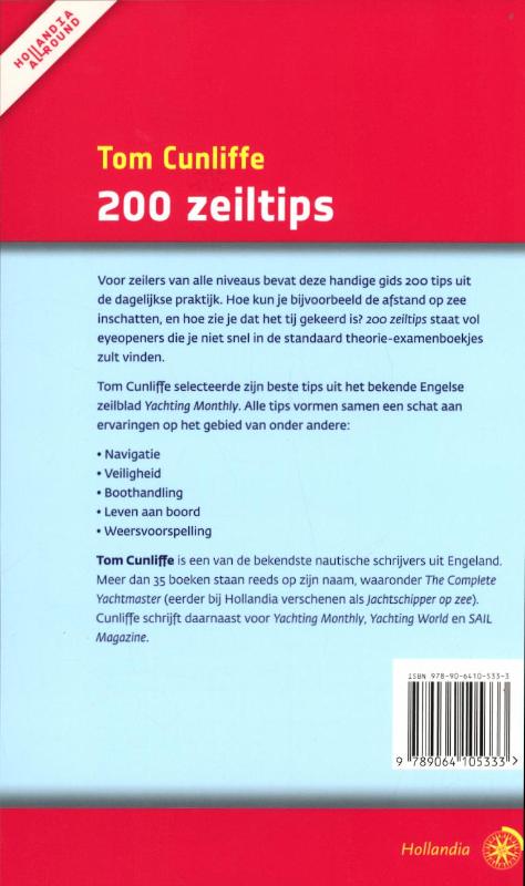 200 zeiltips / Hollandia allround achterkant