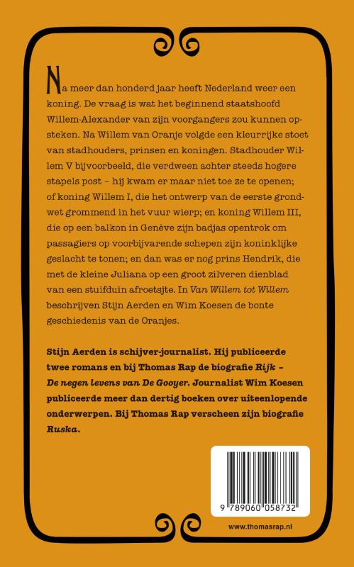 Van Willem tot Willem Van Willem tot Willem achterkant