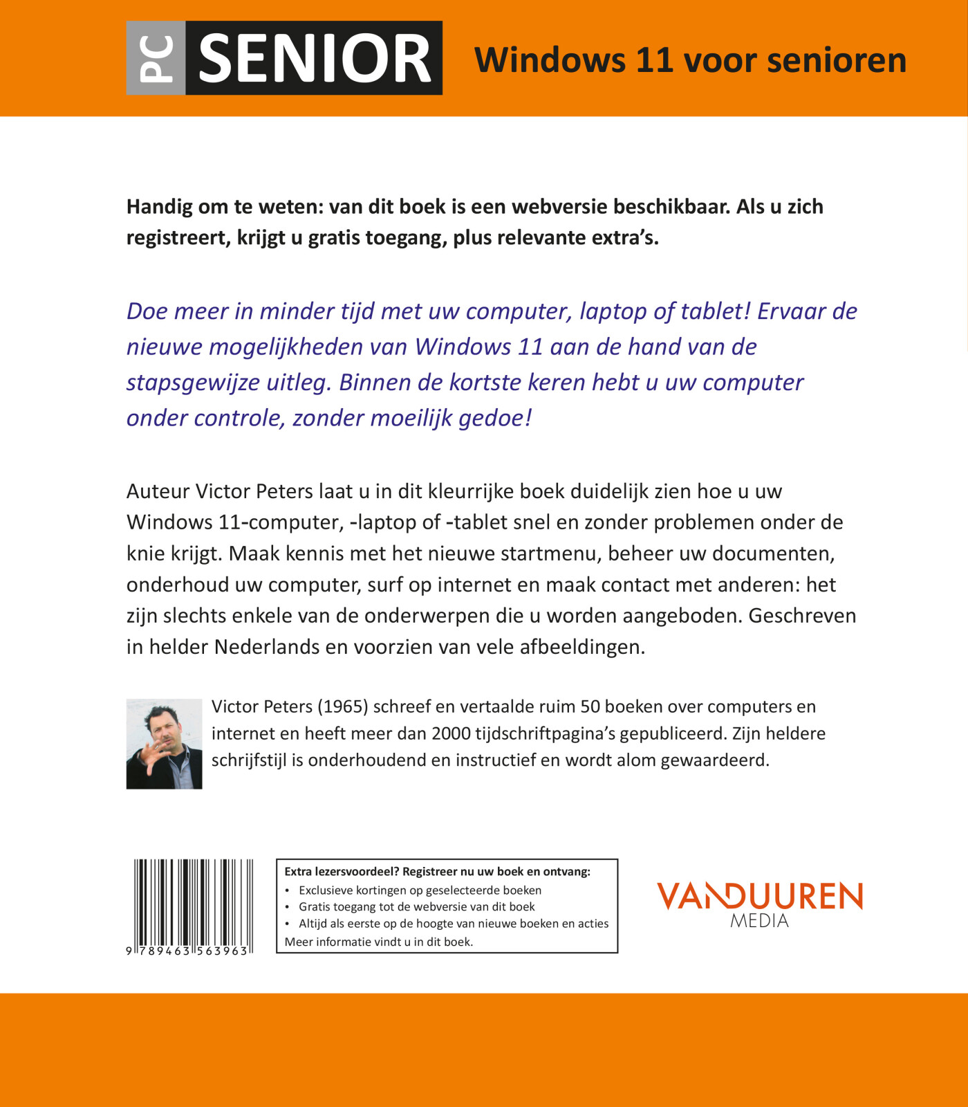 Windows 11 voor senioren / PC Senior achterkant