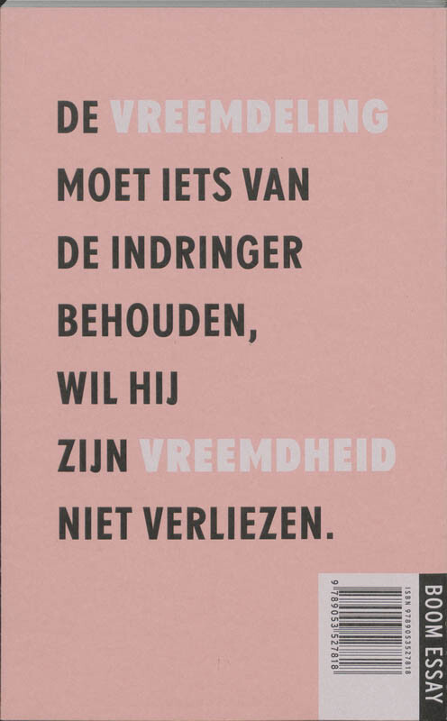 De indringer / Boom essay achterkant