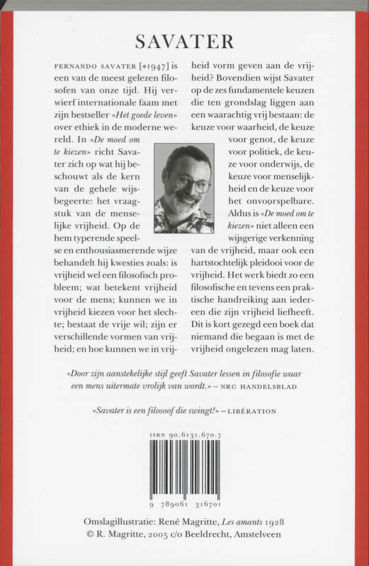 De moed om te kiezen achterkant