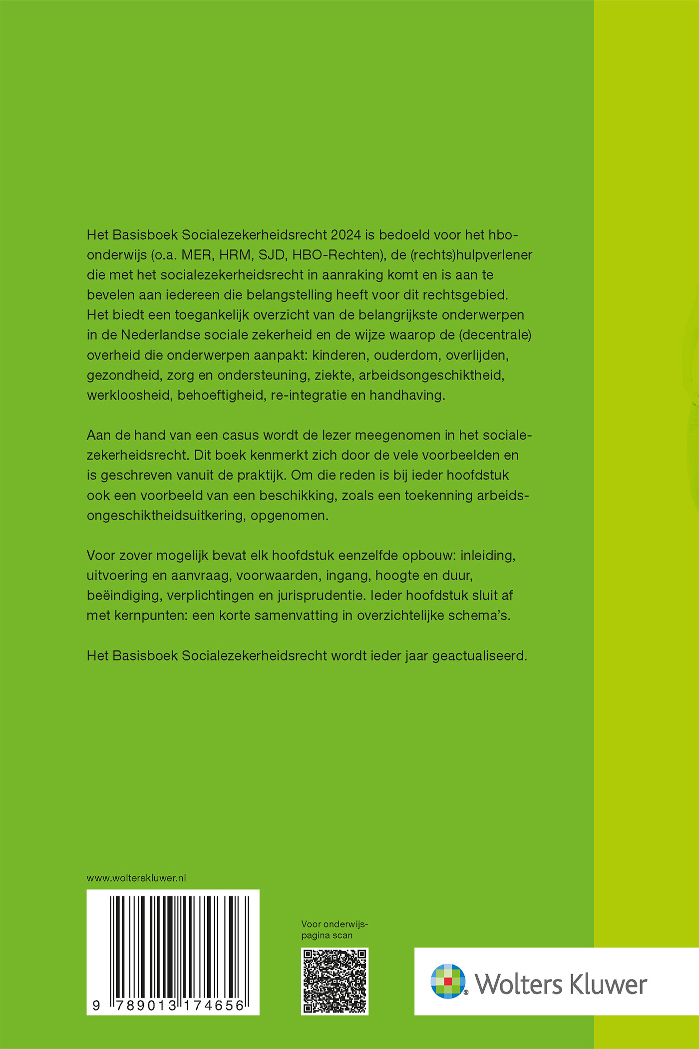 Basisboek Socialezekerheidsrecht 2024 achterkant