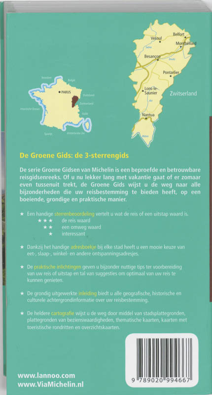 De Groene Reisgids - Franche-Comte Jura achterkant