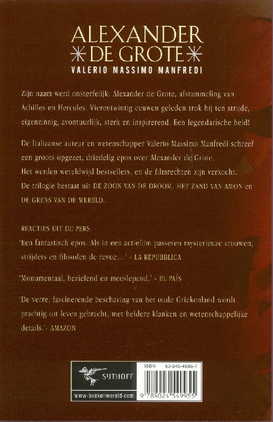 ALEXANDER DE GROTE FILM ED ALEXANDER DE GROTE FILM ED achterkant