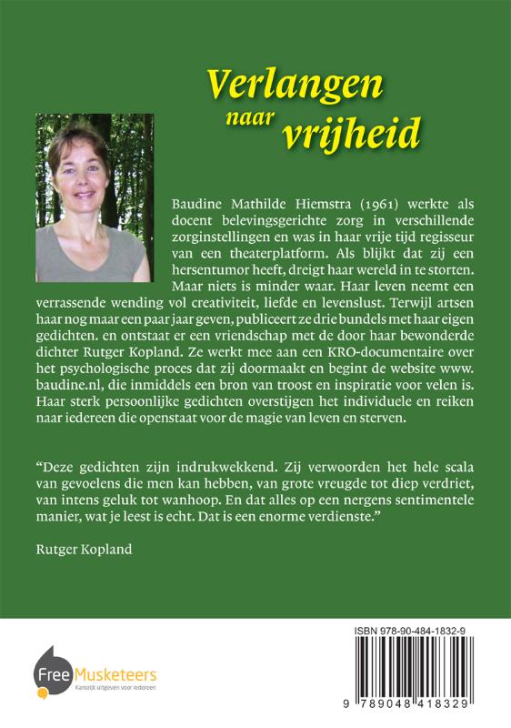 Verlangen naar vrijheid achterkant