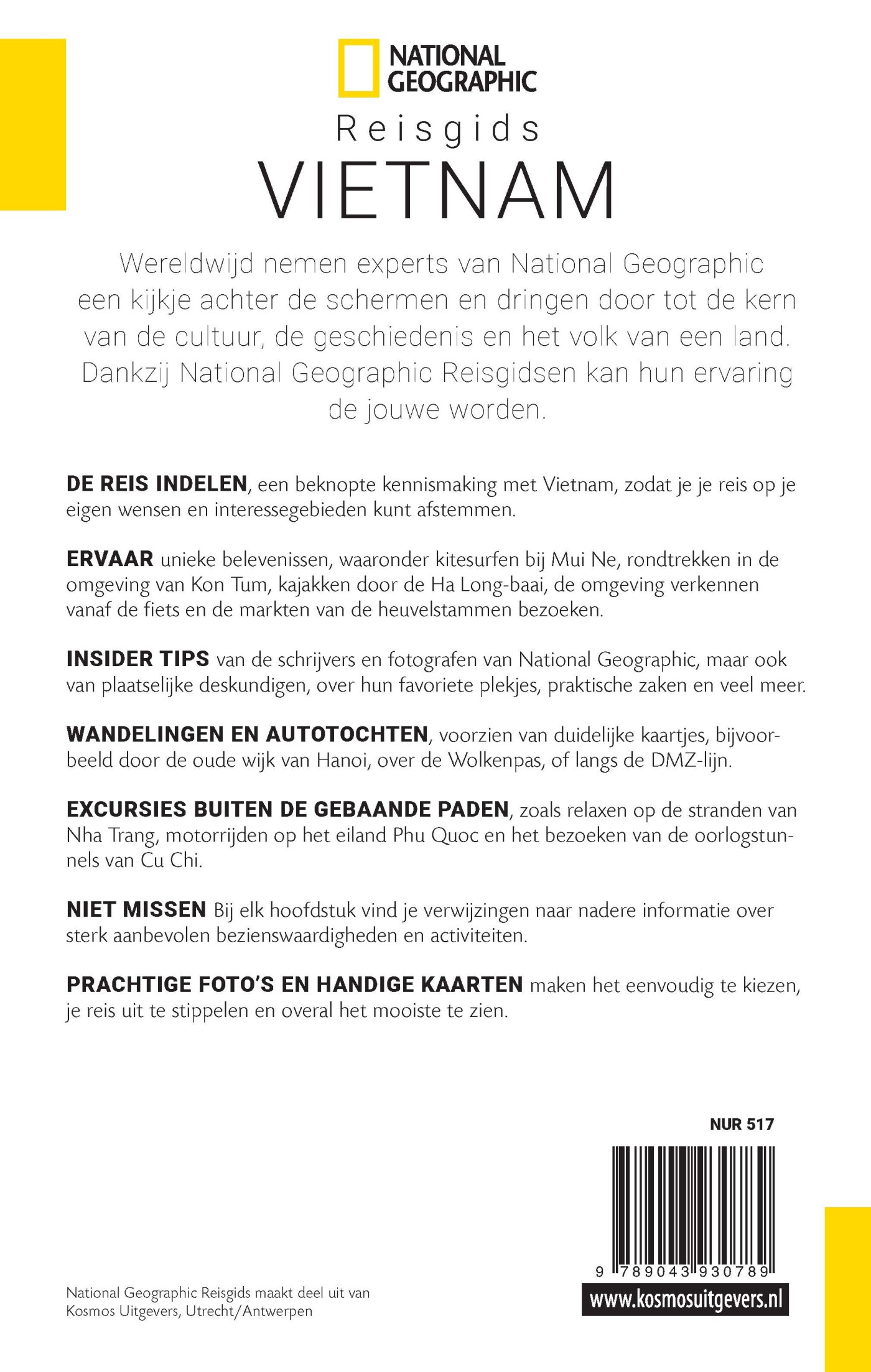 Vietnam / National Geographic reisgidsen achterkant