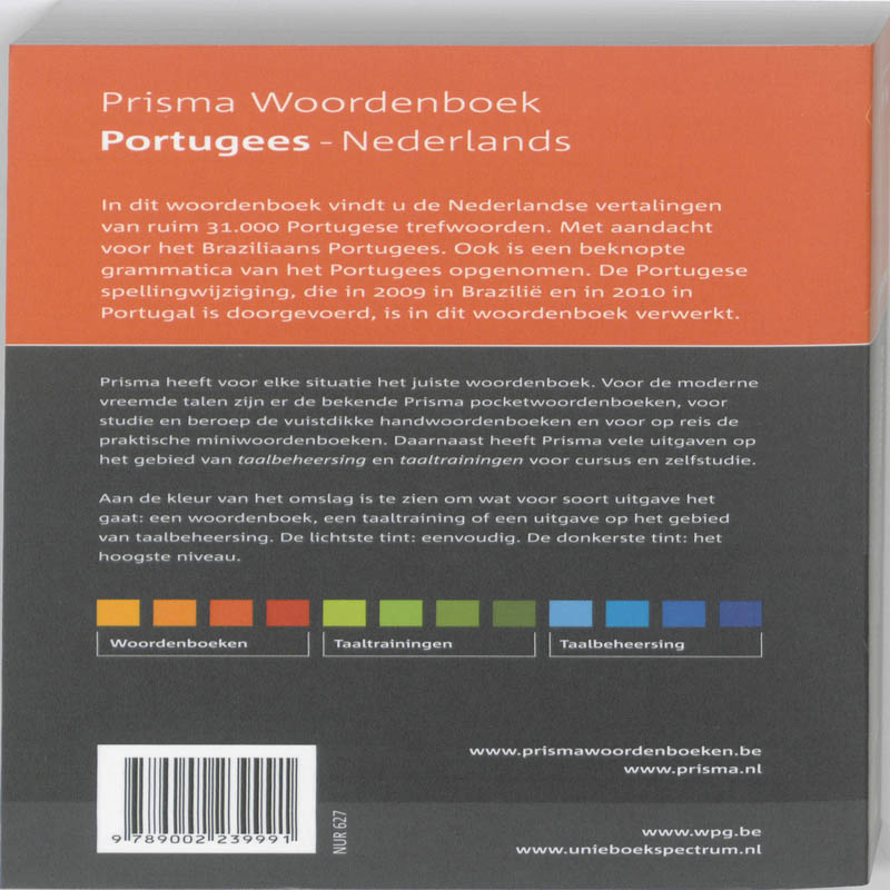 Prisma Portugees-Nederlands / Prisma achterkant