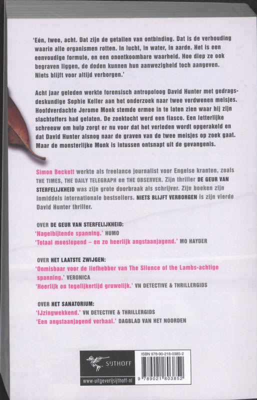 Niets blijft verborgen / David Hunter / 4 achterkant