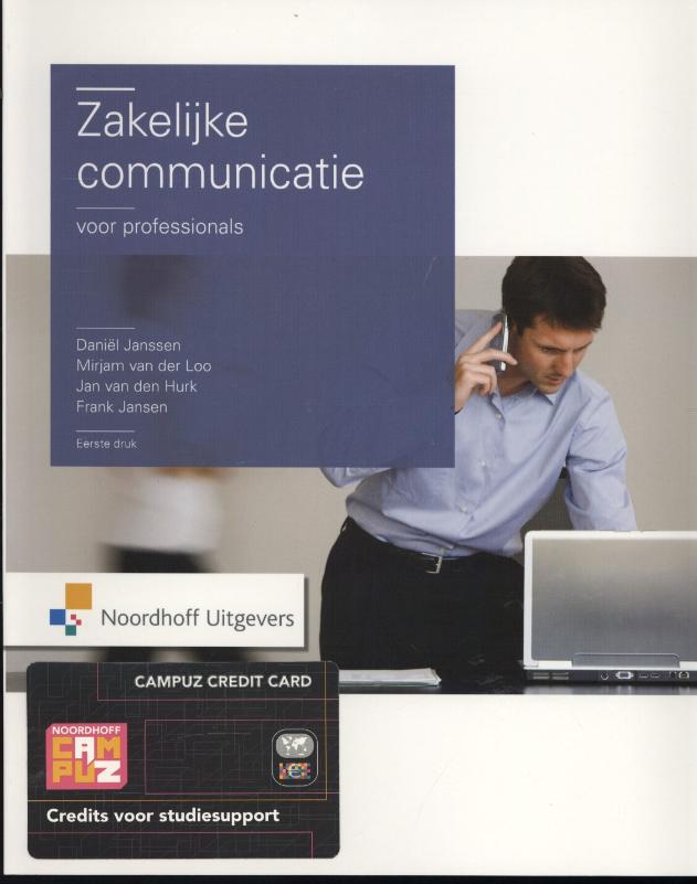 Frank Jansen Zakelijke Communicatie Voor Professionals / Vast Boek / Noordhoff