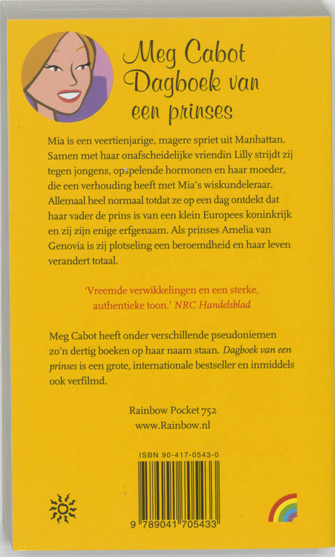 Dagboek van een prinses / Rainbow pocketboeken / 752 achterkant