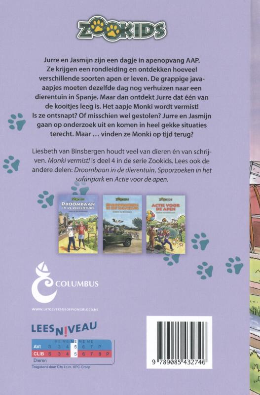 Monki vermist! / Zookids achterkant