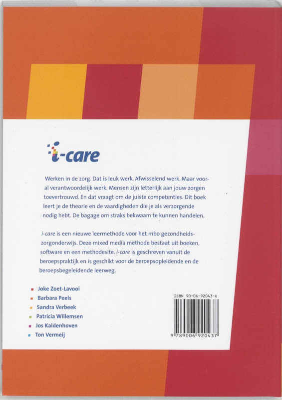 I-Care / 411 Verplegen Van Kinderen En Jeugdigen achterkant