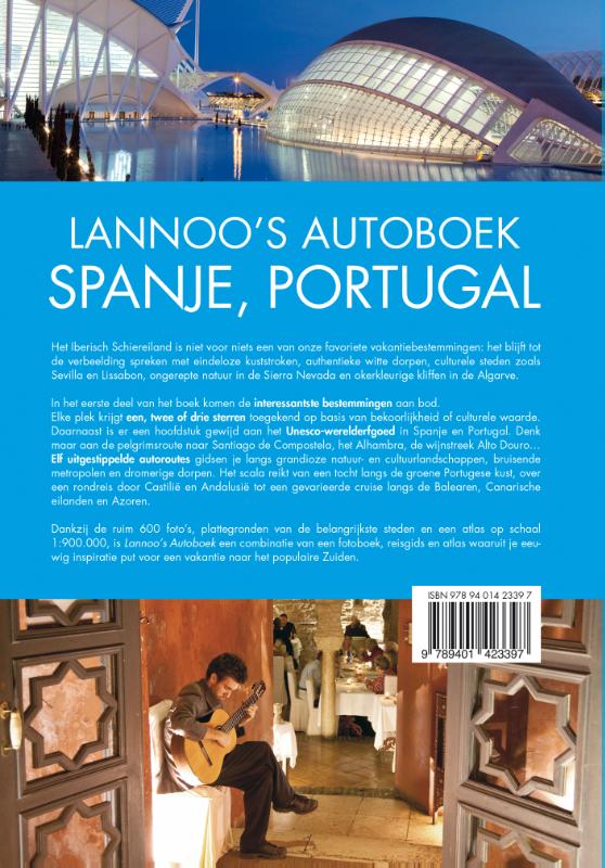 Lannoo's autoboek Spanje/Portugal achterkant