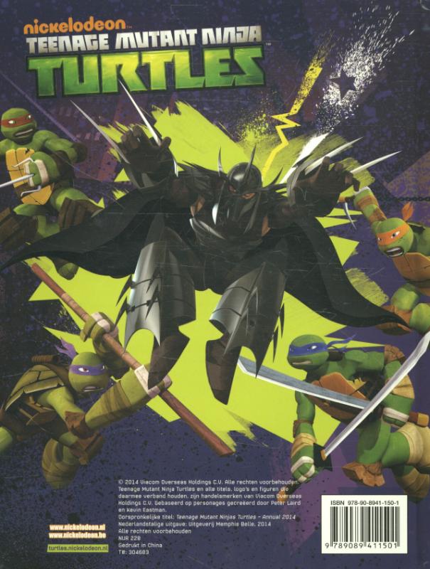 Ninja Turtles  -   Het grote ninja turtleboek achterkant