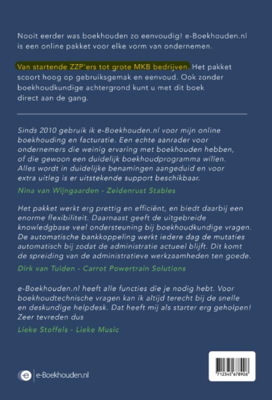 Boekhouden met e-Boekhouden.nl achterkant