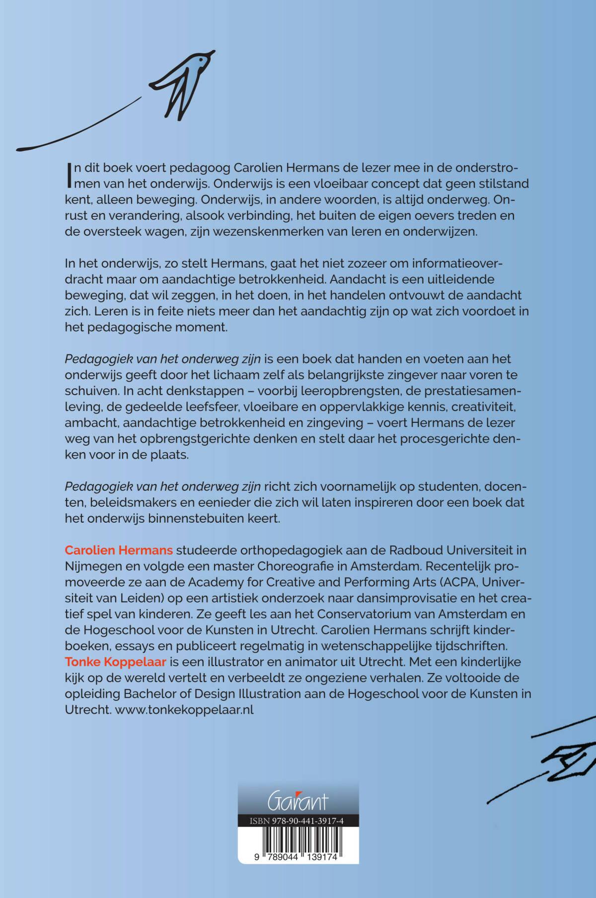 Pedagogiek van het onderweg zijn achterkant