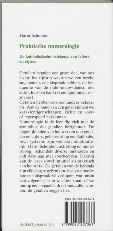 Praktische numerologie / Ankertjes / 158 Praktische numerologie / Ankertjes / 158 achterkant