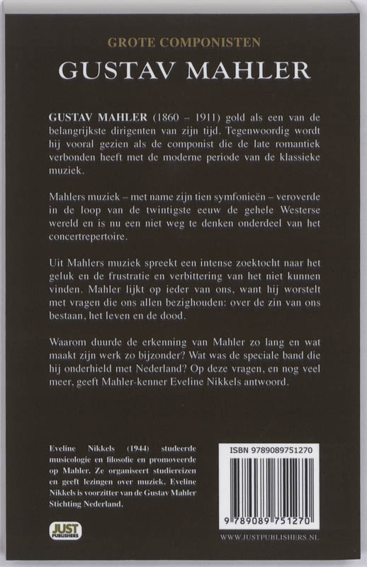 Gustav Mahler (1860-1911) achterkant