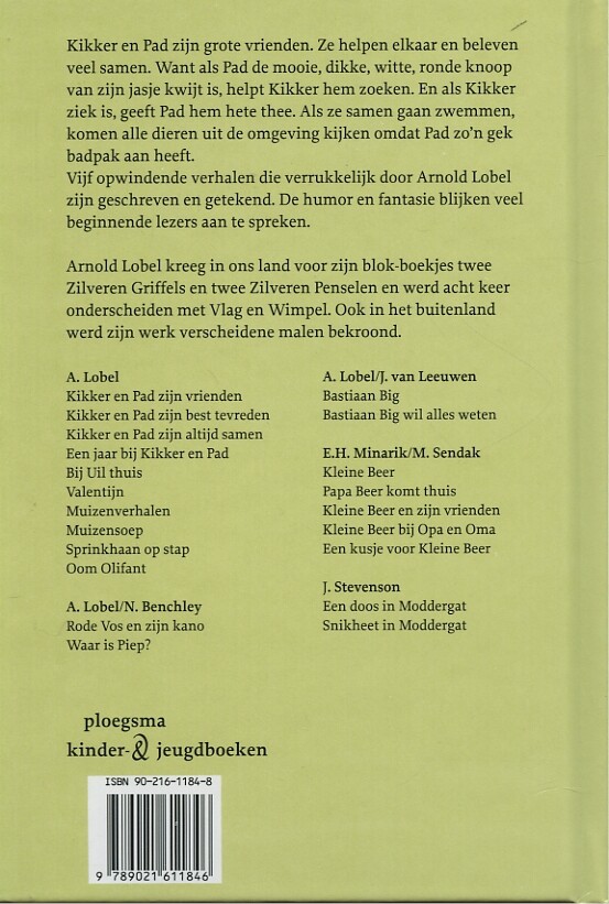 Kikker en Pad zijn vrienden / Blokboekjes achterkant