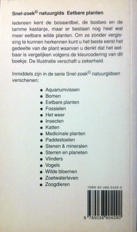 Eetbare planten / Snel-zoek natuurgids achterkant