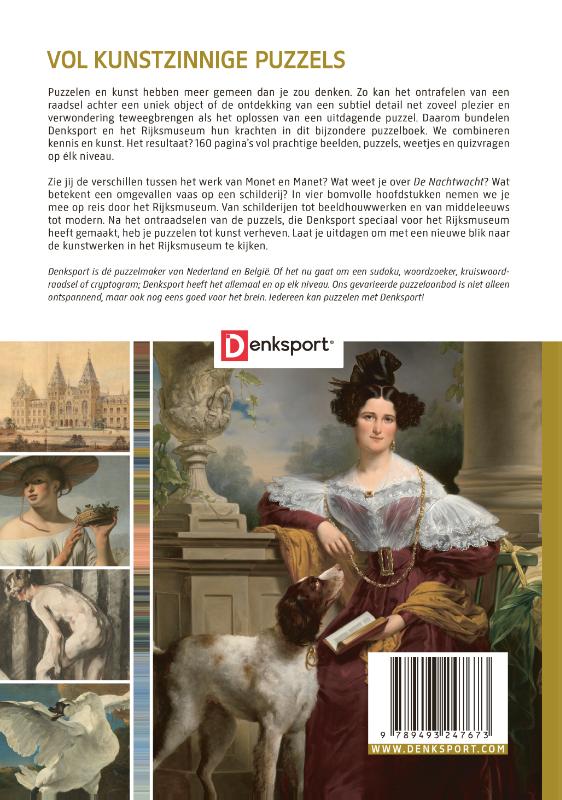 Denksport - Het Rijksmuseum puzzelboek achterkant