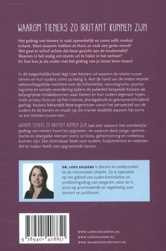 Waarom tieners zo irritant kunnen zijn Waarom tieners zo irritant kunnen zijn achterkant