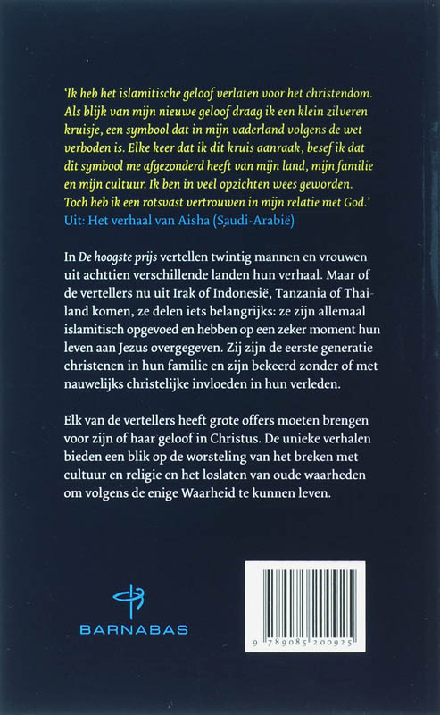 HOOGSTE PRIJS, DE achterkant
