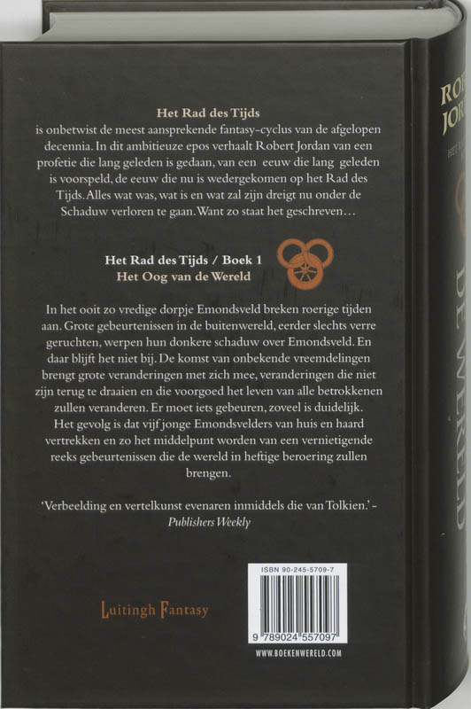 Het oog van de wereld / Het Rad des Tijds / 1 Het oog van de wereld / Het Rad des Tijds / 1 achterkant