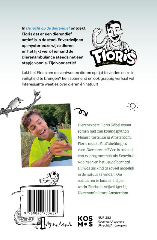 De jacht op de dierendief / Floris en meneer Tortellini / 1 achterkant