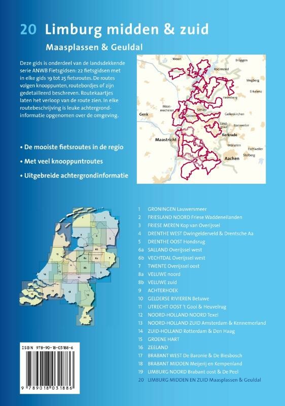 Limburg Midden en Zuid / ANWB fietsgids / 20 achterkant