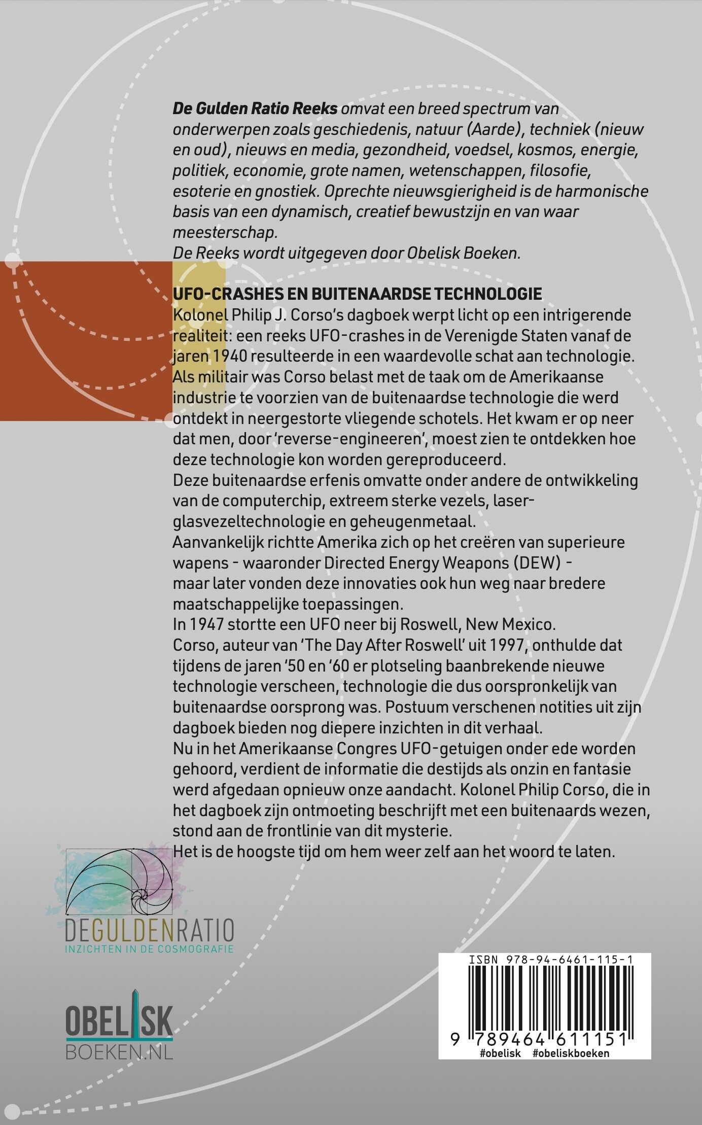 UFO-crashes en buitenaardse technologie / Gulden ratio / 7 achterkant