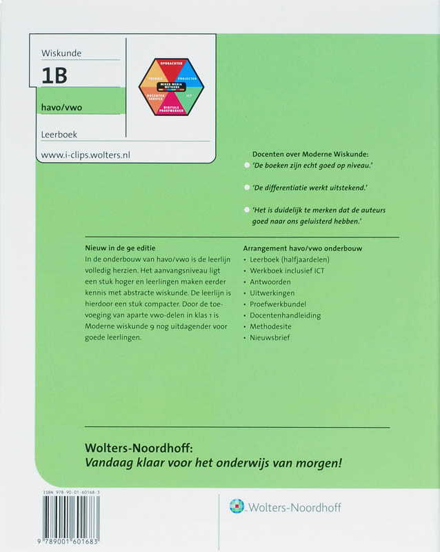 Leerwerkboek 1b havo/vwo moderne wiskunde achterkant