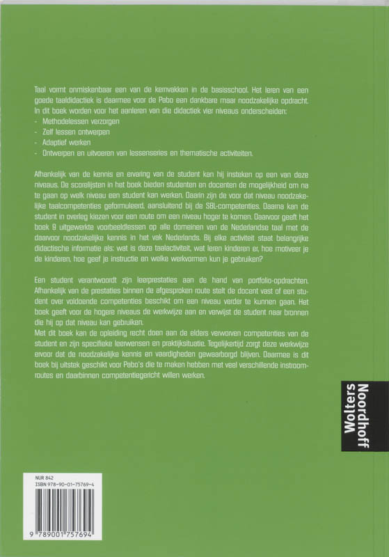 Competentiegericht taalonderwijs Competentiegericht taalonderwijs achterkant