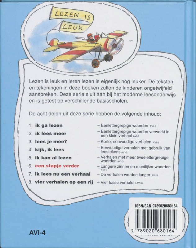 Een stapje verder / Lezen is leuk achterkant