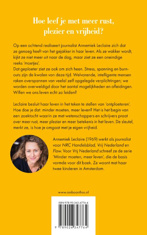 Minder moeten, meer leven Minder moeten, meer leven achterkant