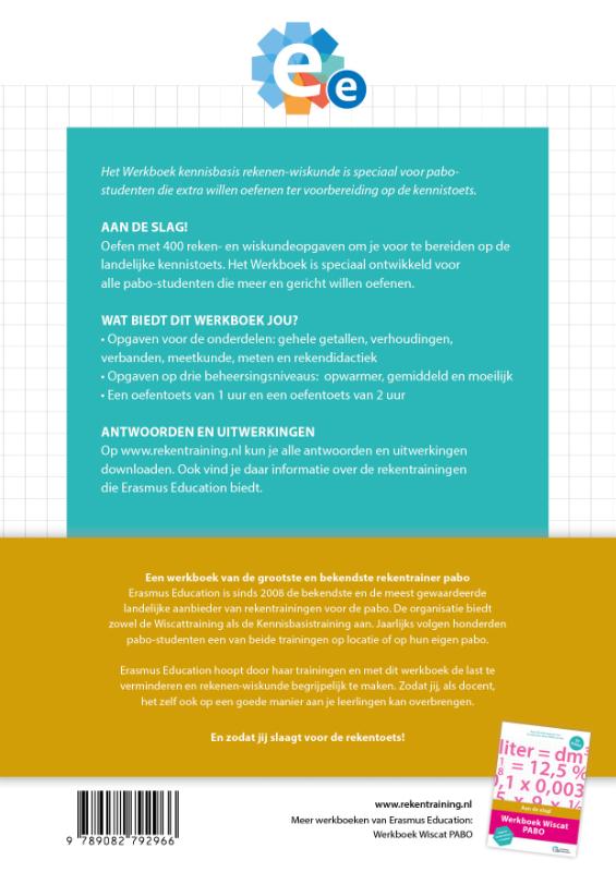 Werkboek kennisbasis rekenen-wiskunde PABO achterkant