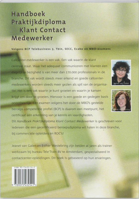 Handboek contactcentermedewerker achterkant