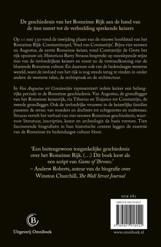 Van Augustus tot Constantijn achterkant