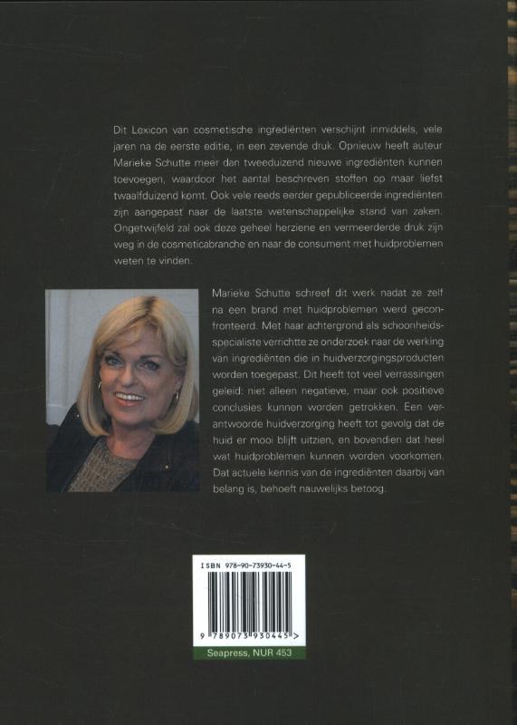 Lexicon van cosmetische ingrediënten achterkant