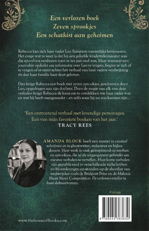 De verloren verteller achterkant