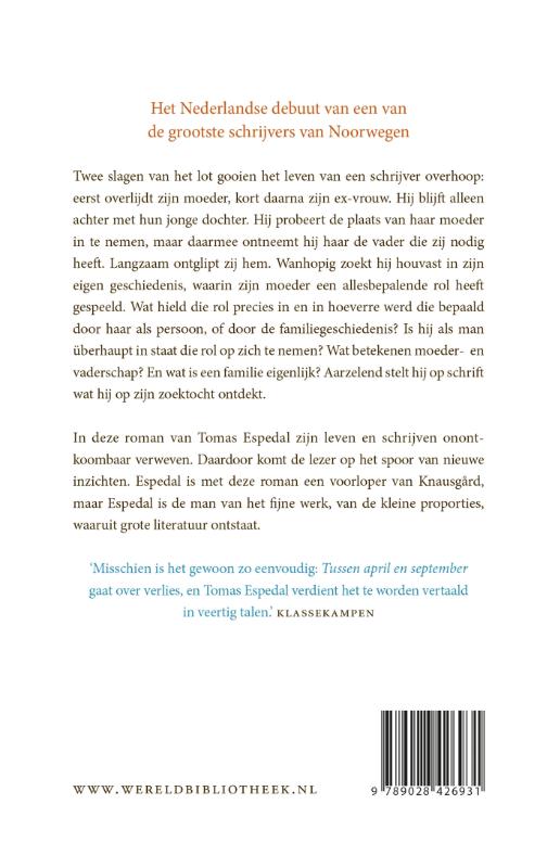 Tussen april en september achterkant