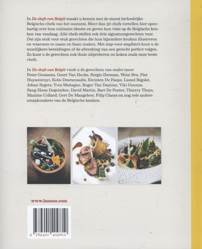 De chefs van Belgie achterkant